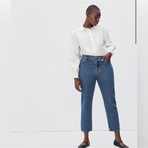 Everlane The 90’s Cheeky Buttonfly Jean Organic Cotton Ankle Size 25.